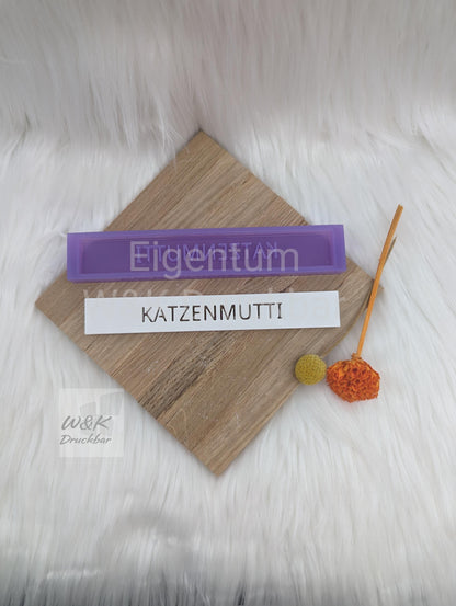 Klötzchen Gießform / KATZENMUTTI / Silikonform für Klötzchen / 160x22x8 mm / Silikon Klötzchen Gießform / Gießform Klötzchen