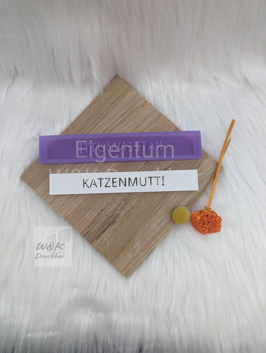 Klötzchen Gießform / KATZENMUTTI / Silikonform für Klötzchen / 160x22x8 mm / Silikon Klötzchen Gießform / Gießform Klötzchen