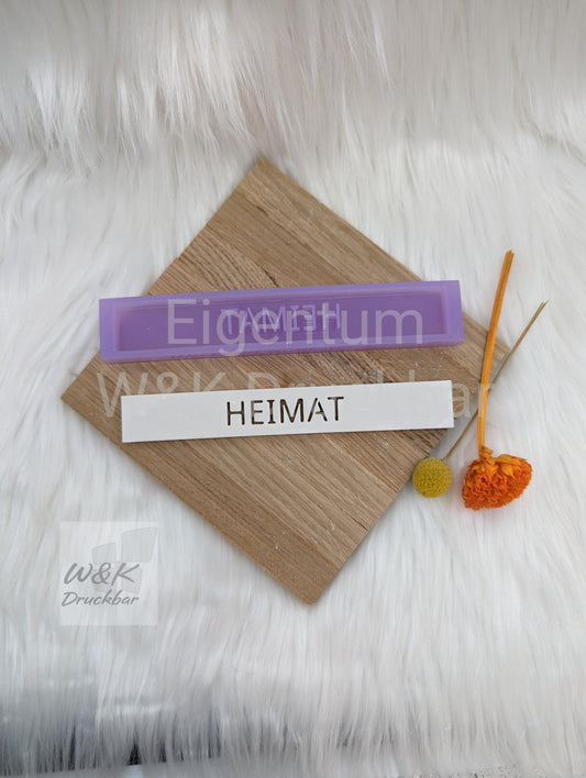 Klötzchen Gießform / HEIMAT/ Silikonform für Klötzchen / 160x22x8 mm / Silikon Klötzchen Gießform / Gießform Klötzchen