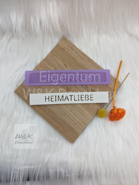 Klötzchen Gießform / HEIMATLIEBE / Silikonform für Klötzchen / 160x22x8 mm / Silikon Klötzchen Gießform / Gießform Klötzchen