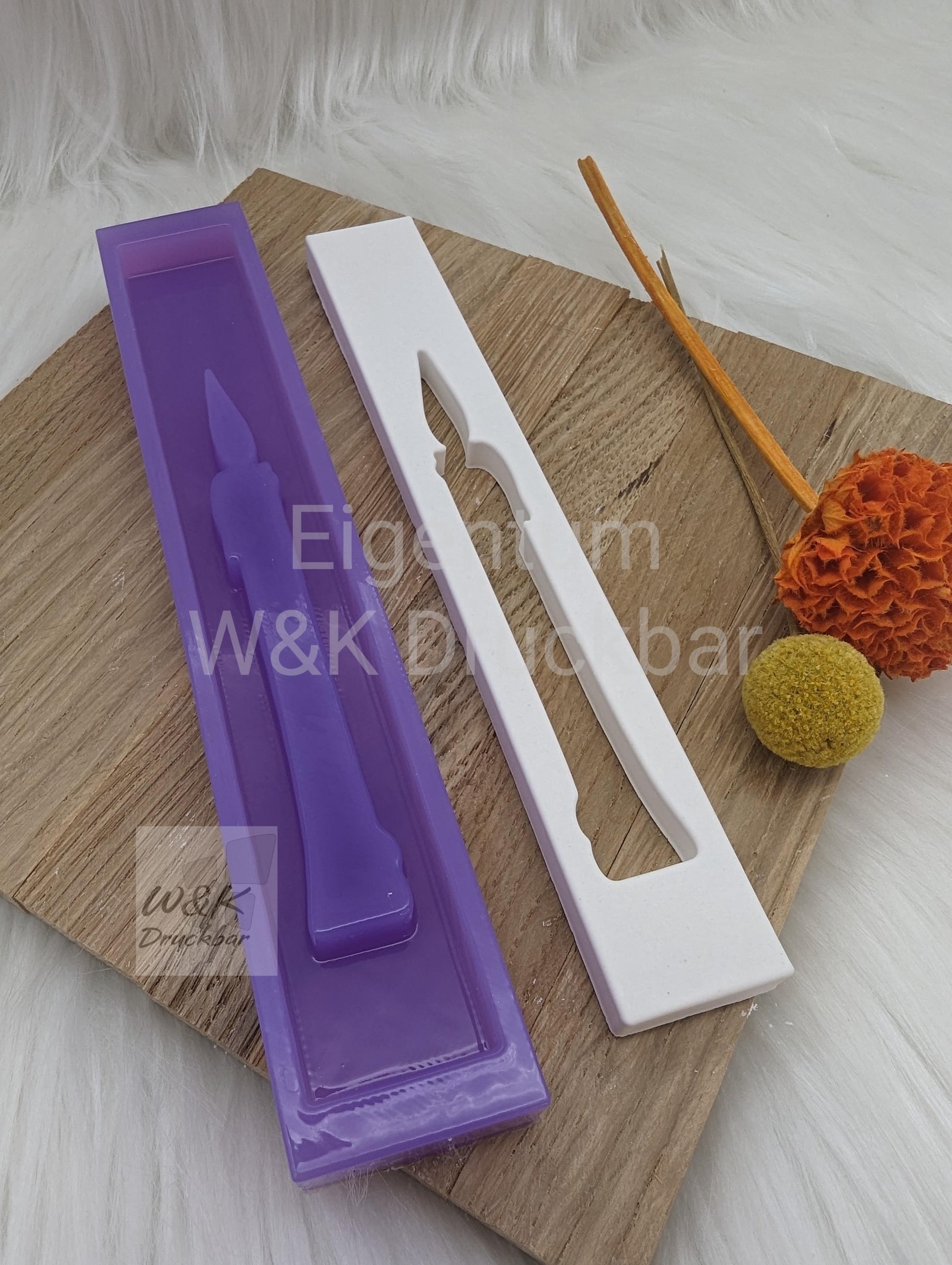 Klötzchen Gießform / Kerze V1 Hochkant / Silikonform für Klötzchen / 160x22x8 mm / Silikon Klötzchen Gießform /Gießform Klötzchen