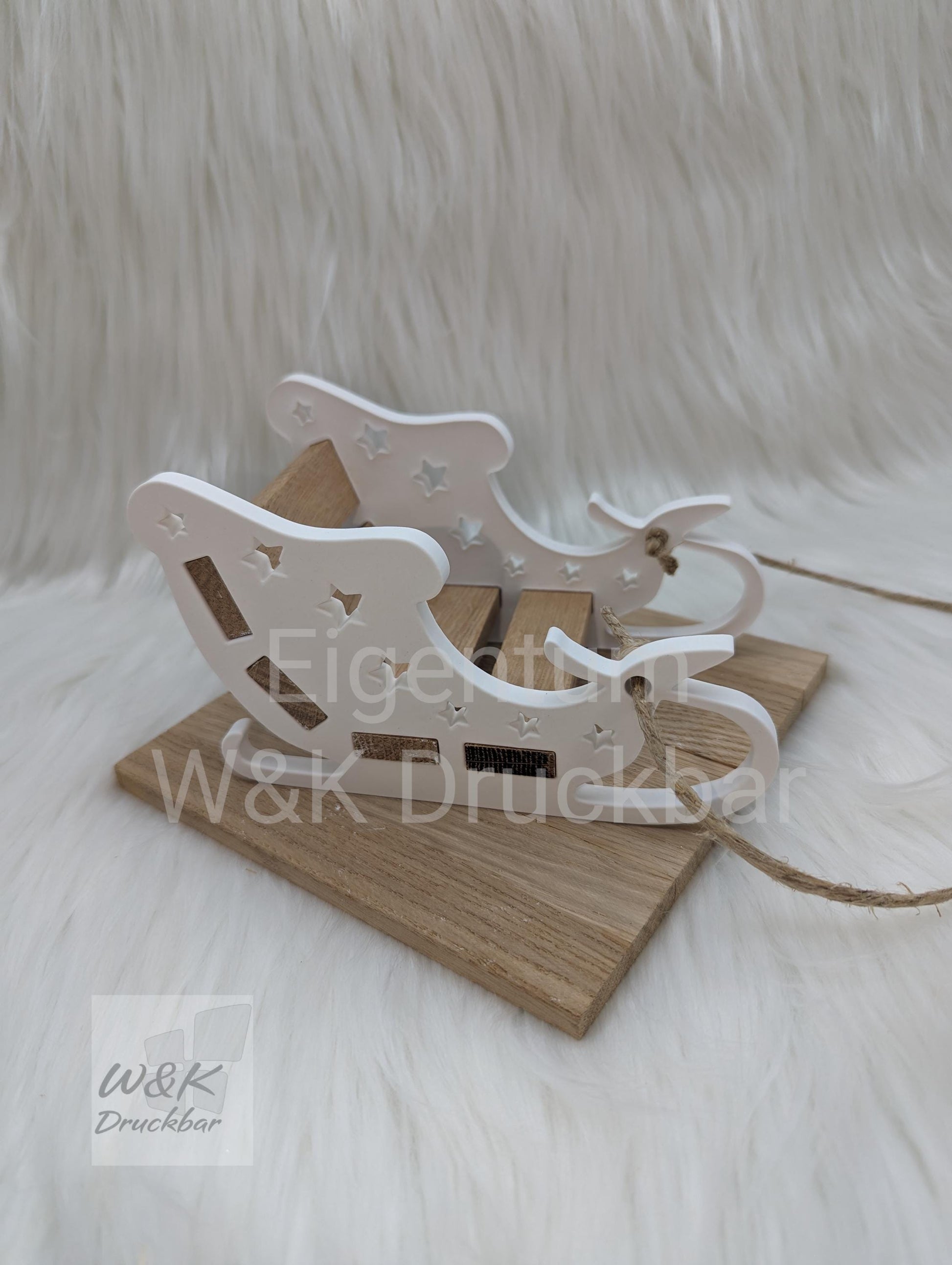 Gießform XL Schlitten / Weihnachtsschlitten / Miniatur / passend für Klötzchen / Raysin