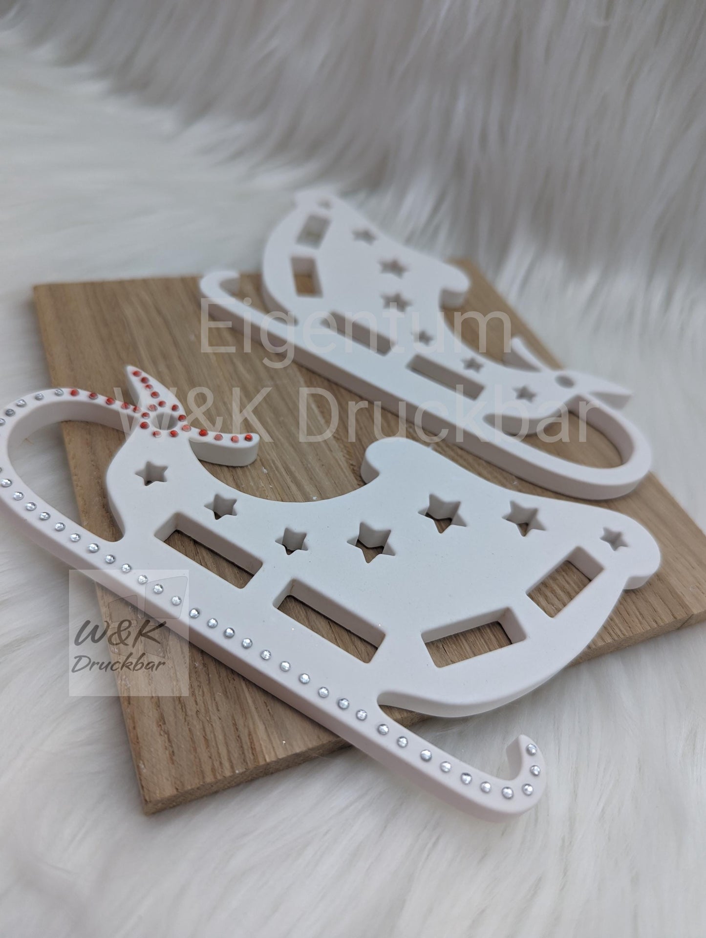 Gießform XL Schlitten / Weihnachtsschlitten / Miniatur / passend für Klötzchen / Raysin