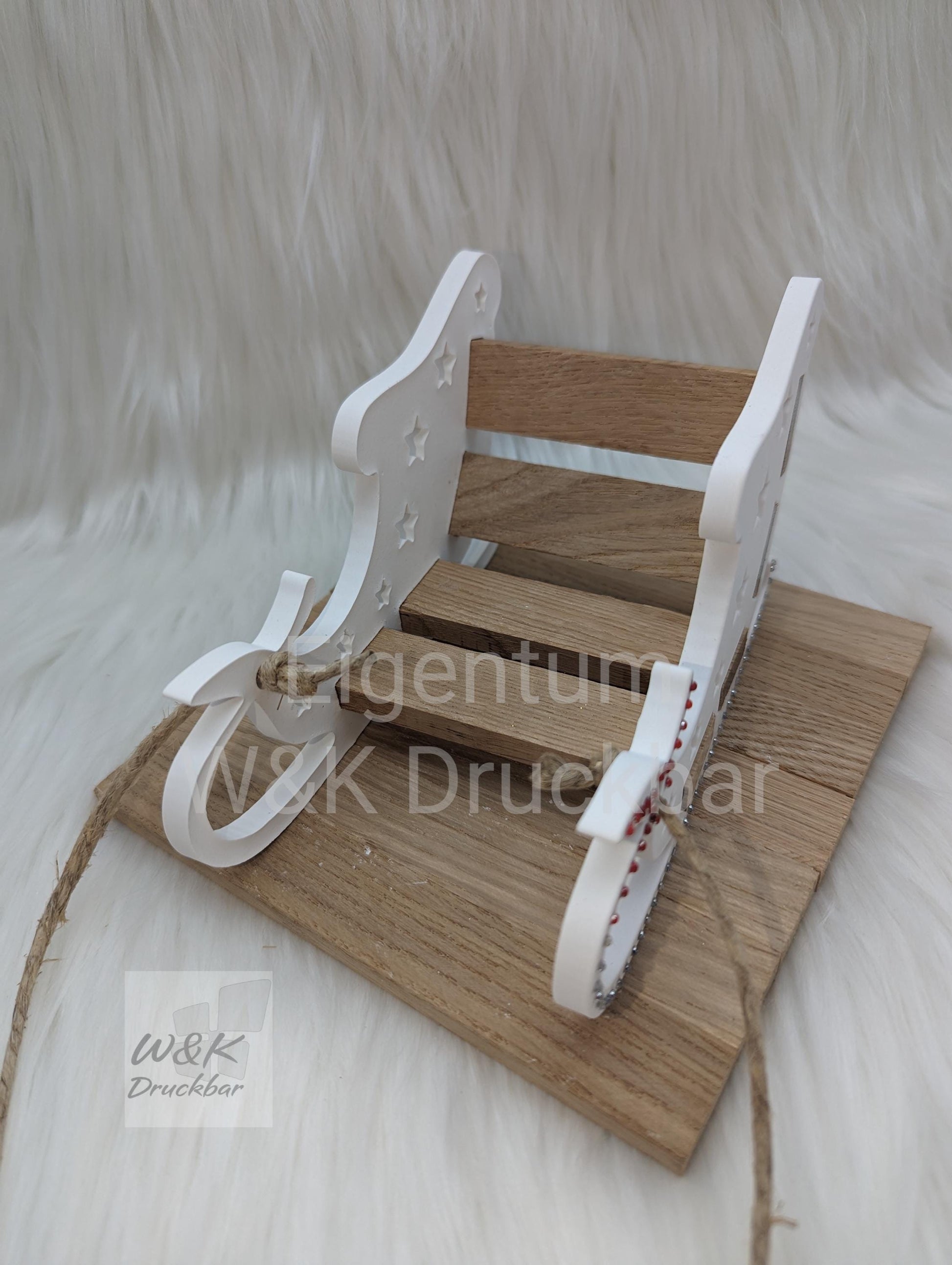 Gießform XL Schlitten / Weihnachtsschlitten / Miniatur / passend für Klötzchen / Raysin