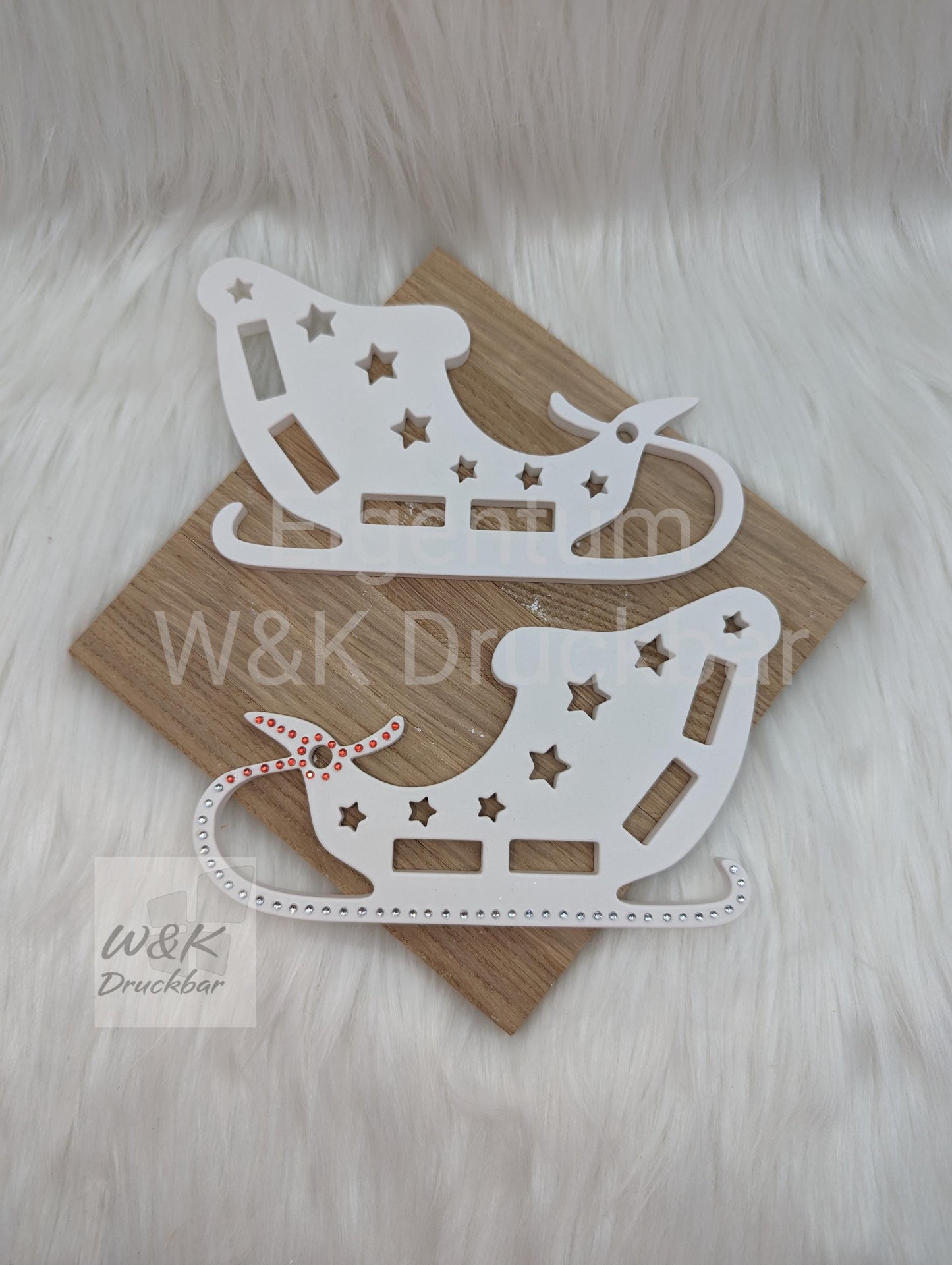Gießform XL Schlitten / Weihnachtsschlitten / Miniatur / passend für Klötzchen / Raysin