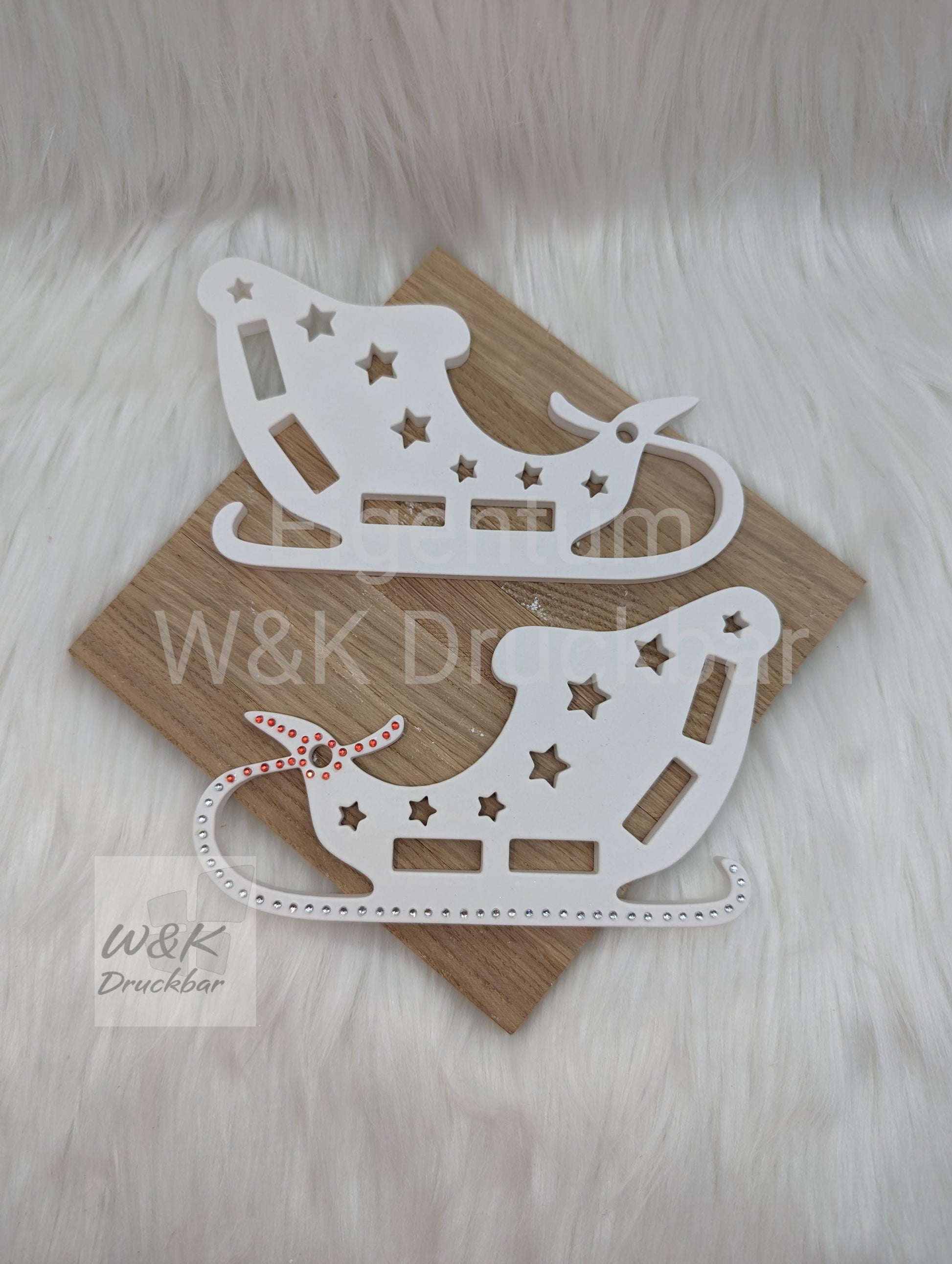 Gießform XL Schlitten / Weihnachtsschlitten / Miniatur / passend für Klötzchen / Raysin