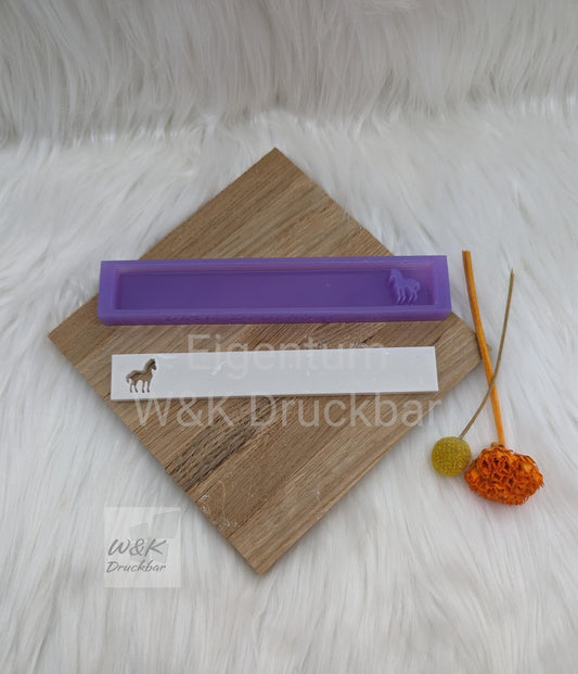 Klötzchen Gießform / Pferd/ Silikonform für Klötzchen / 160x22x8 mm / Silikon Klötzchen Gießform / Gießform Klötzchen