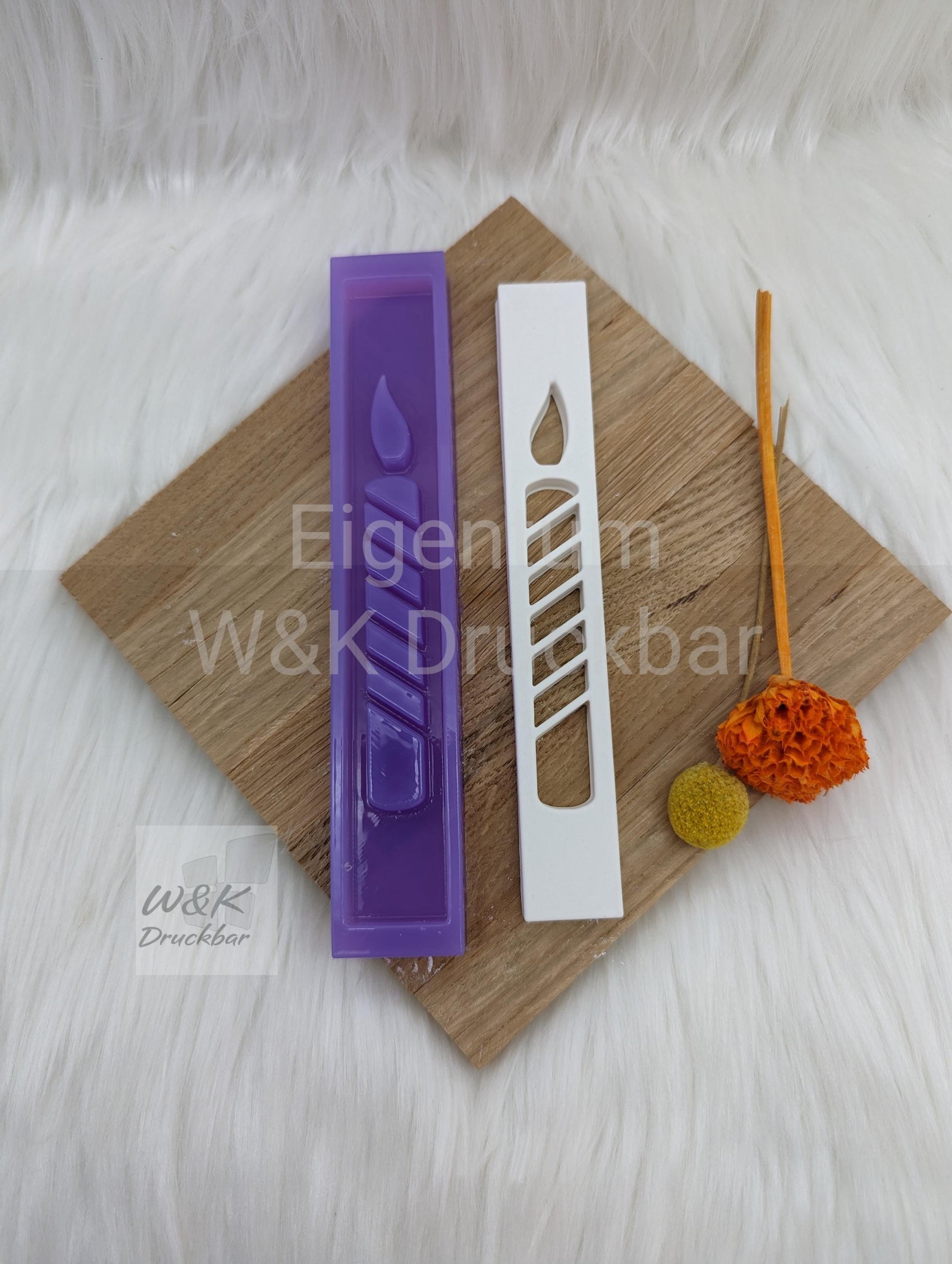 Klötzchen Gießform / Kerze V2 Hochkant / Silikonform für Klötzchen / 160x22x8 mm / Silikon Klötzchen Gießform /Gießform Klötzchen
