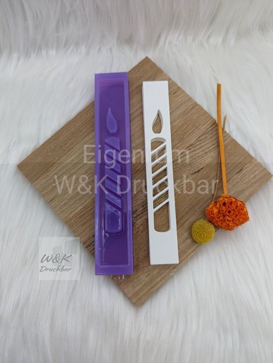 Klötzchen Gießform / Kerze V2 Hochkant / Silikonform für Klötzchen / 160x22x8 mm / Silikon Klötzchen Gießform /Gießform Klötzchen