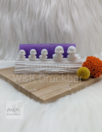 Silikonform Enten / Enten auf Baumstamm / Entenfamilie Gießform / Raysin / Silikonform