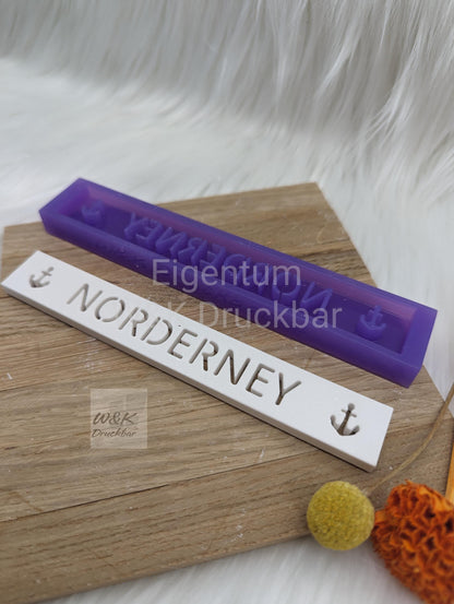 Klötzchen Gießform / NORDERNEY / Silikonform für Klötzchen / 160x22x8 mm / Silikon Klötzchen Gießform /Gießform Klötzchen