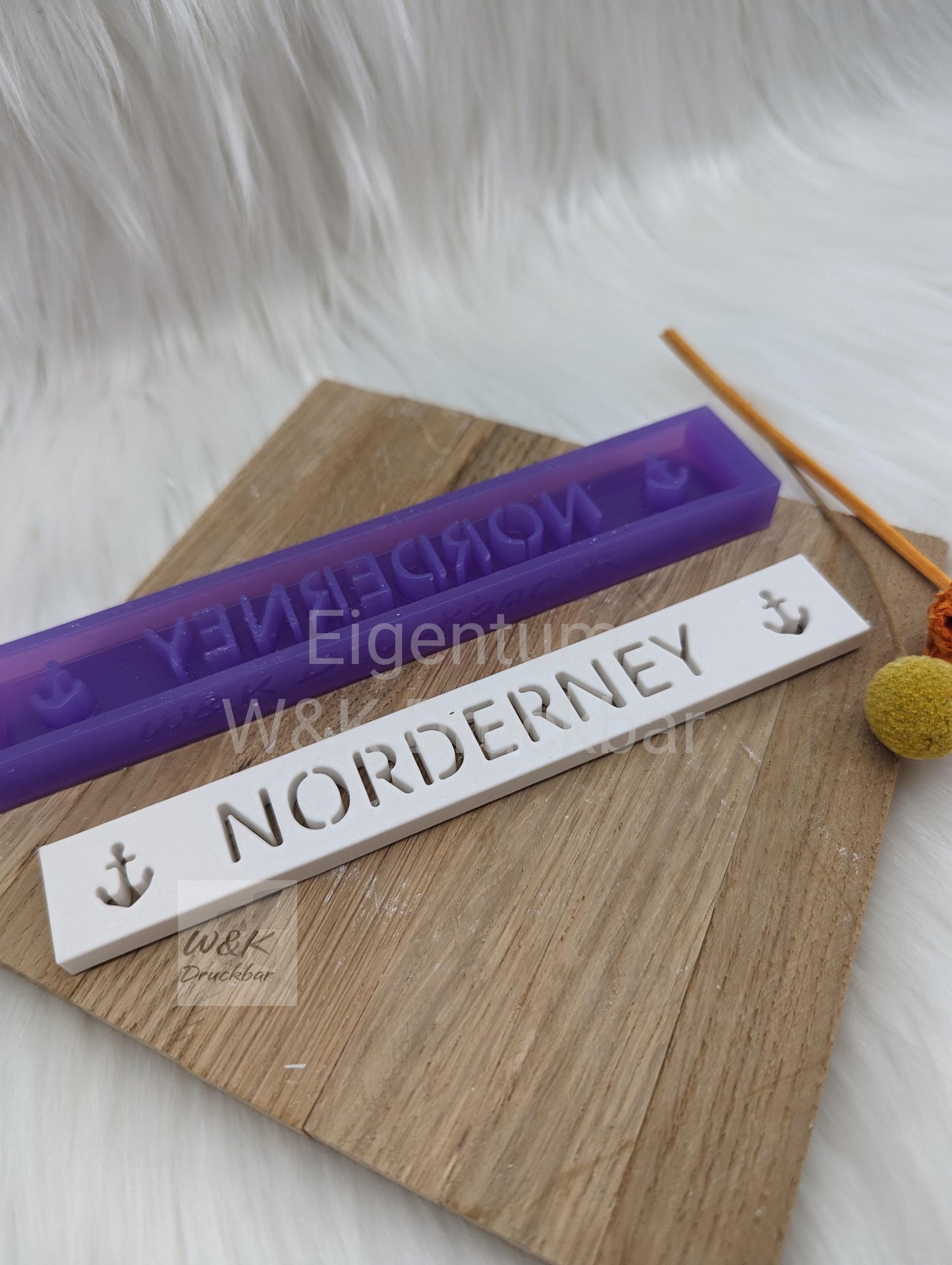 Klötzchen Gießform / NORDERNEY / Silikonform für Klötzchen / 160x22x8 mm / Silikon Klötzchen Gießform /Gießform Klötzchen