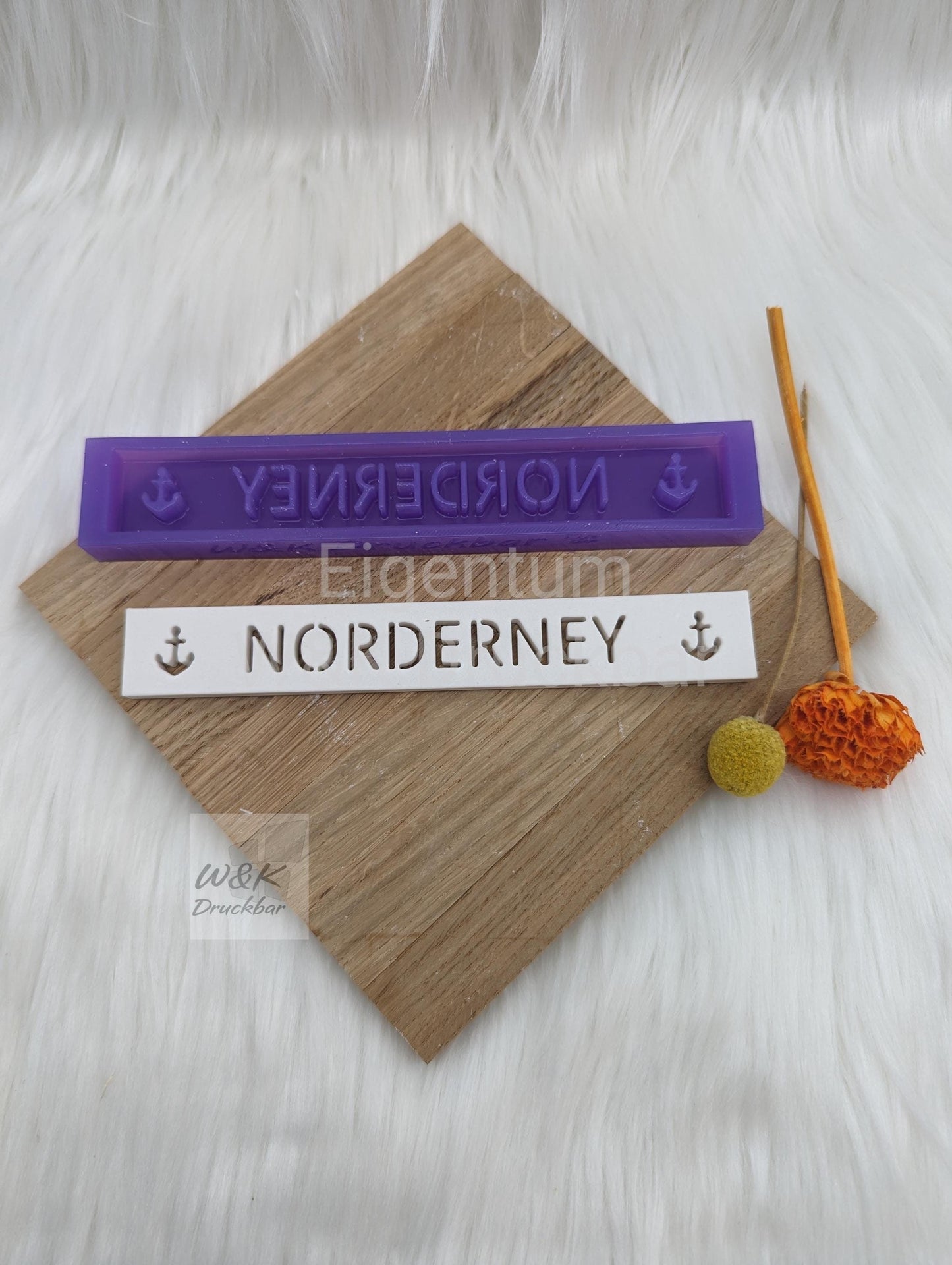 Klötzchen Gießform / NORDERNEY / Silikonform für Klötzchen / 160x22x8 mm / Silikon Klötzchen Gießform /Gießform Klötzchen