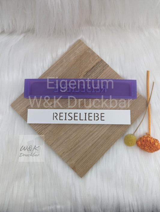 Klötzchen Gießform / REISELIEBE / Silikonform für Klötzchen / 160x22x8 mm / Silikon Klötzchen Gießform / Gießform Klötzchen