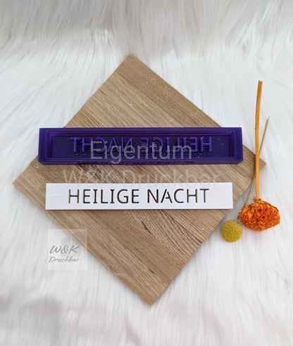 Klötzchen Gießform / HEILIGE NACHT/ Silikonform für Klötzchen /160x22x8 mm / Silikon Klötzchen Gießform /Gießform Klötzchen