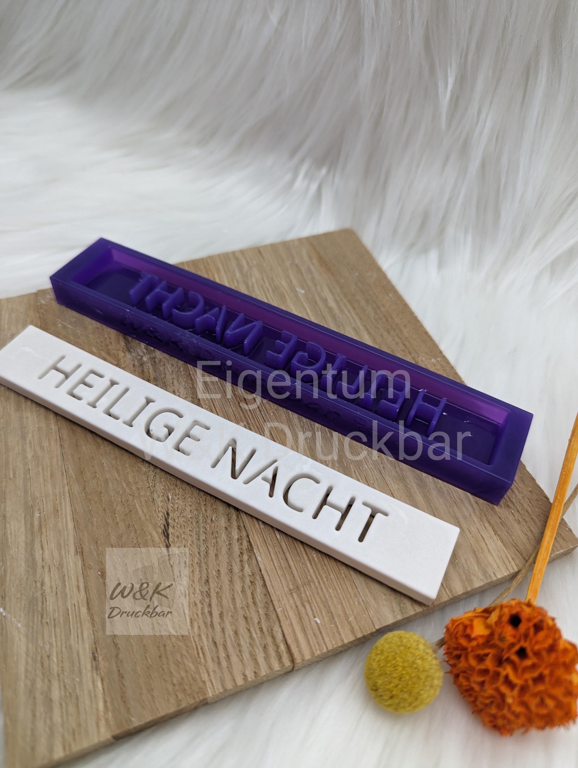 Klötzchen Gießform / HEILIGE NACHT/ Silikonform für Klötzchen /160x22x8 mm / Silikon Klötzchen Gießform /Gießform Klötzchen