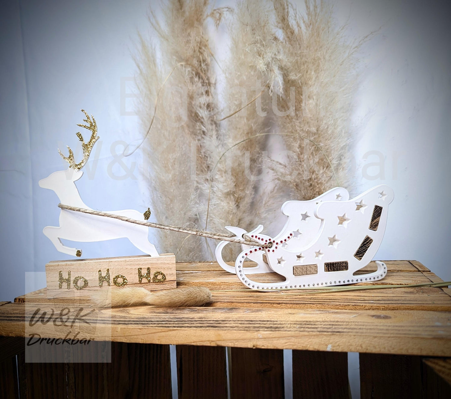 Gießform XL Schlitten / Weihnachtsschlitten / Miniatur / passend für Klötzchen / Raysin