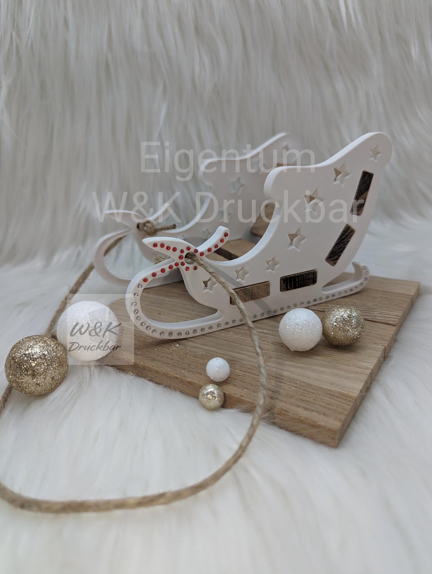 Gießform XL Schlitten / Weihnachtsschlitten / Miniatur / passend für Klötzchen / Raysin