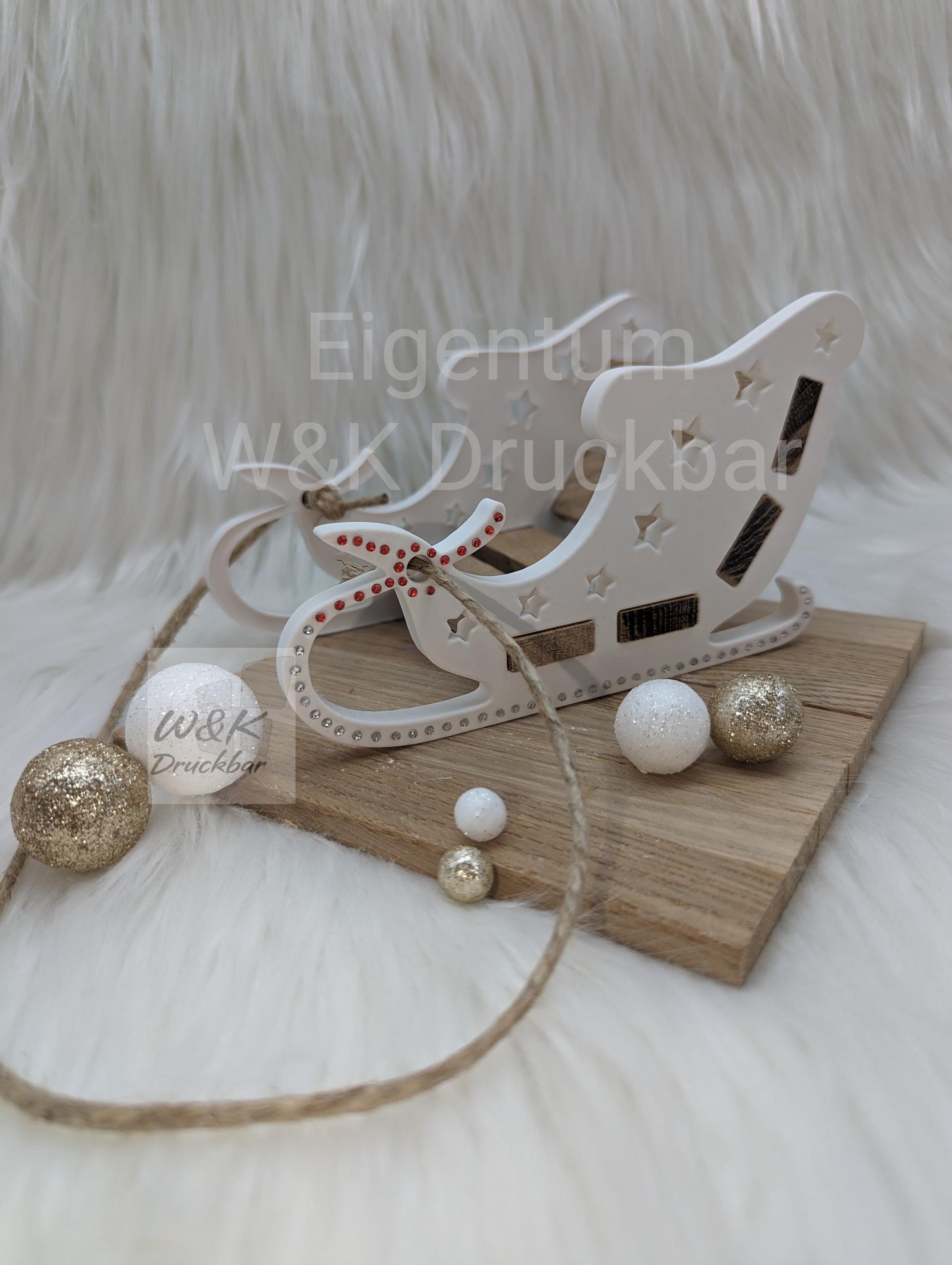 Gießform XL Schlitten / Weihnachtsschlitten / Miniatur / passend für Klötzchen / Raysin