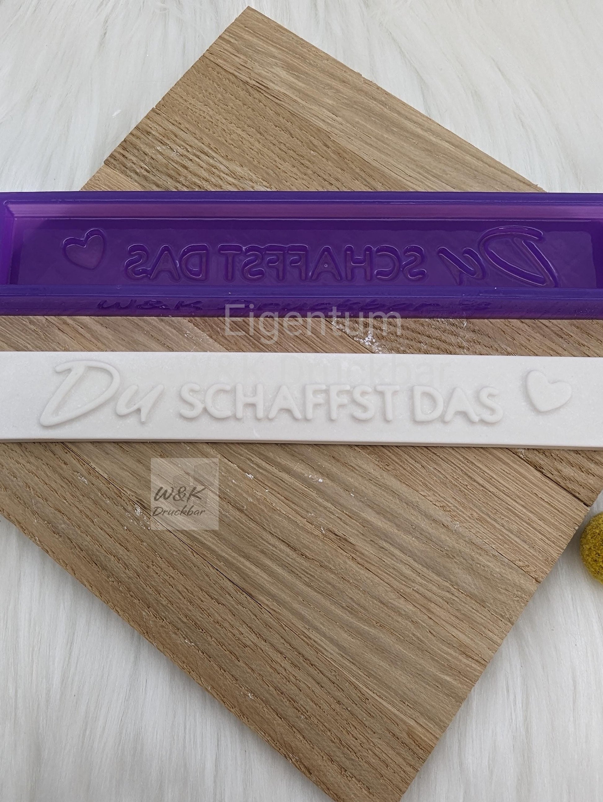 Klötzchen Gießform / Du SCHAFFST DAS / Silikonform für Klötzchen /160x22x8 mm / Silikon Klötzchen Gießform /Gießform Klötzchen