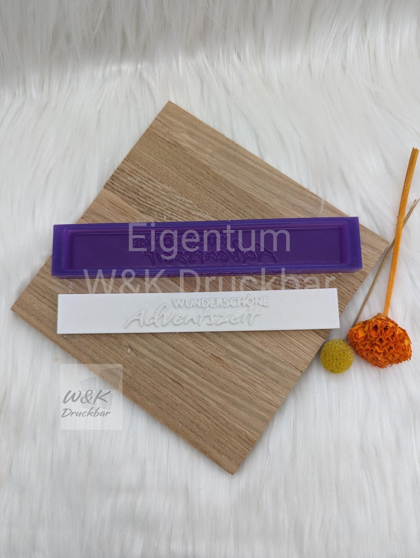 Klötzchen Gießform / WUNDERSCHÖNE Adventszeit / Silikonform für Klötzchen /160x22x8 mm / Silikon Klötzchen Gießform /Gießform Klötzchen