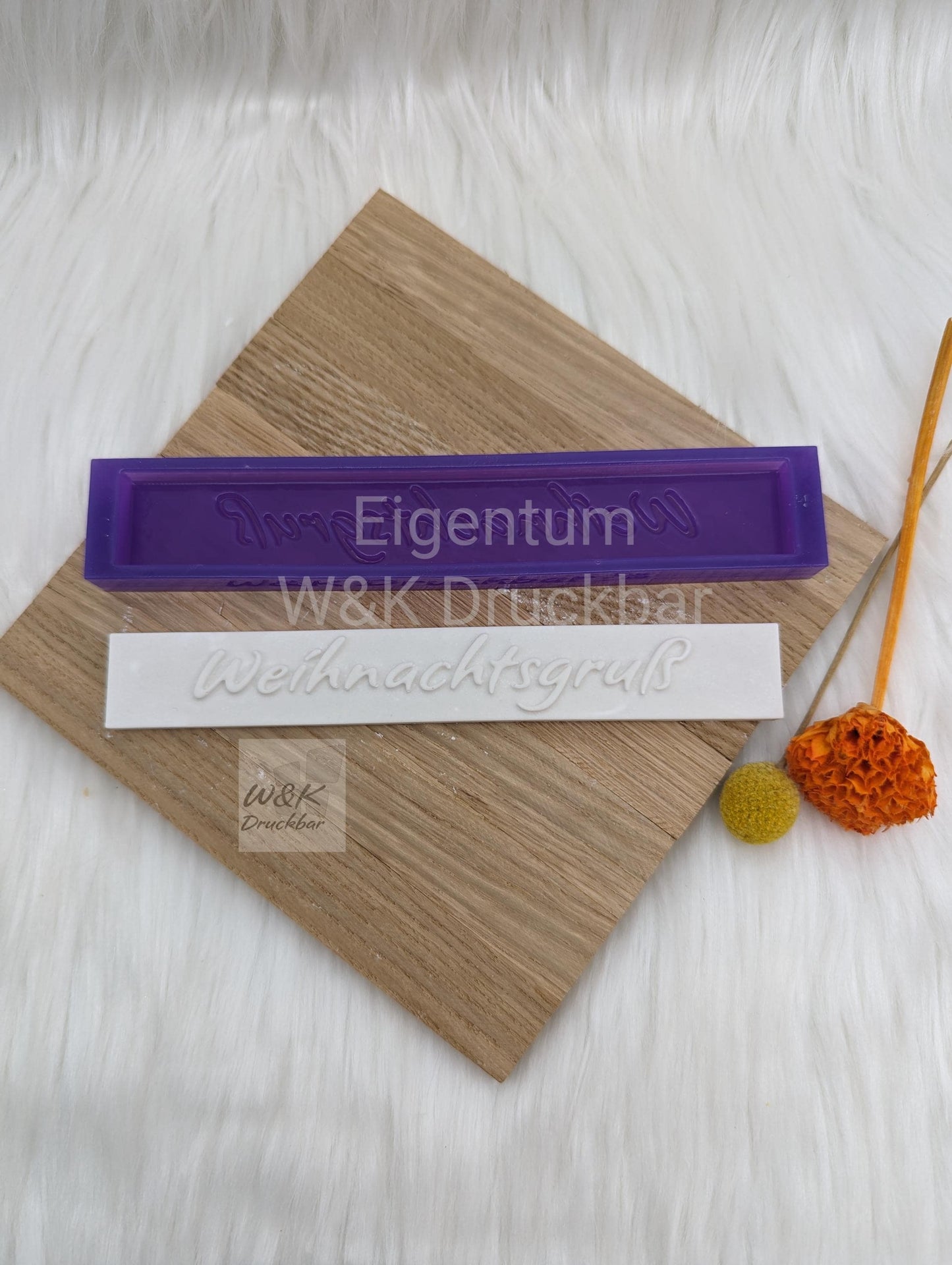 Klötzchen Gießform / Weihnachtsgruß / Silikonform für Klötzchen /160x22x8 mm / Silikon Klötzchen Gießform /Gießform Klötzchen