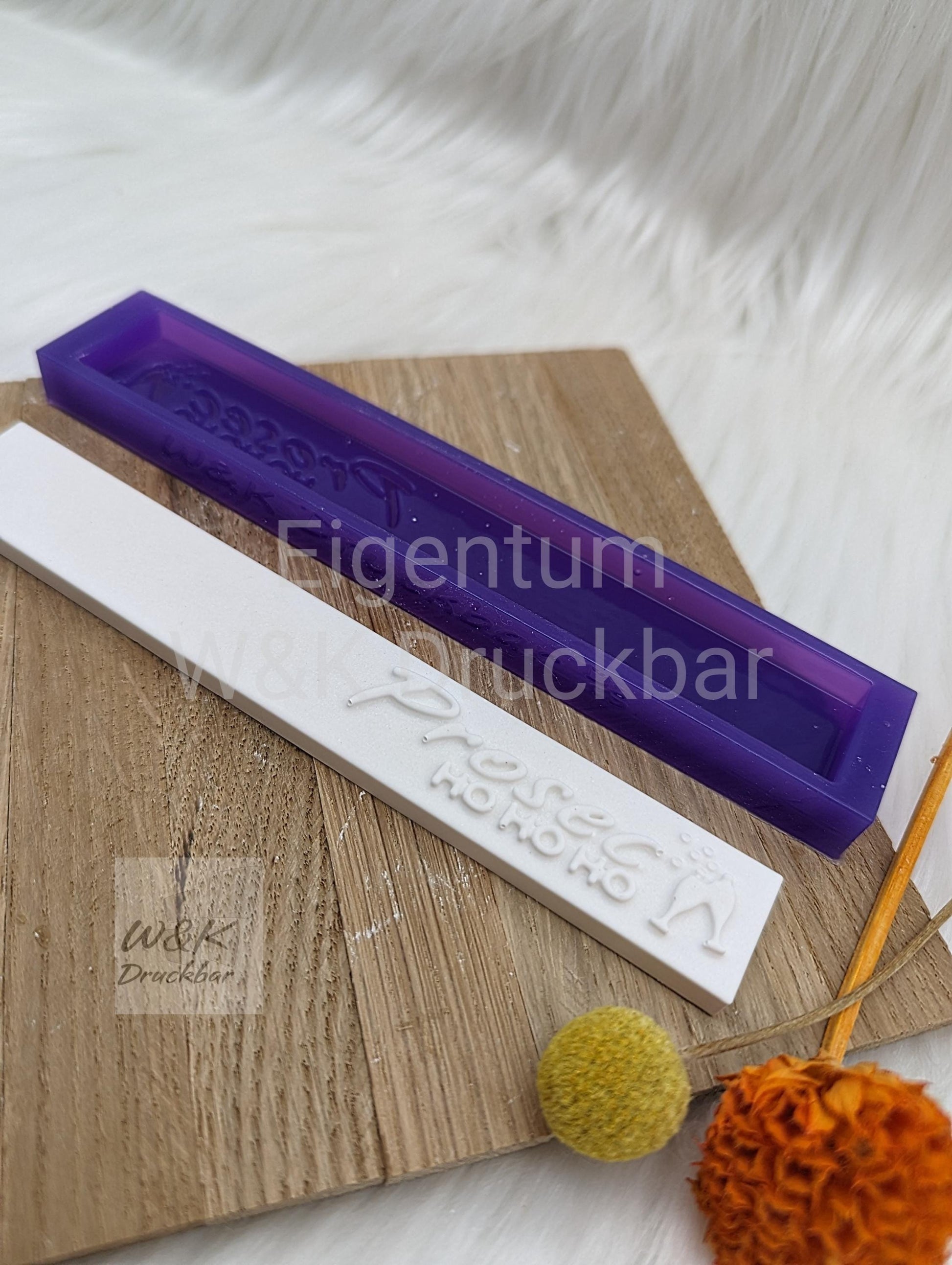 Klötzchen Gießform / ProsecHOHOHO / Silikonform für Klötzchen /160x22x8 mm / Silikon Klötzchen Gießform /Gießform Klötzchen