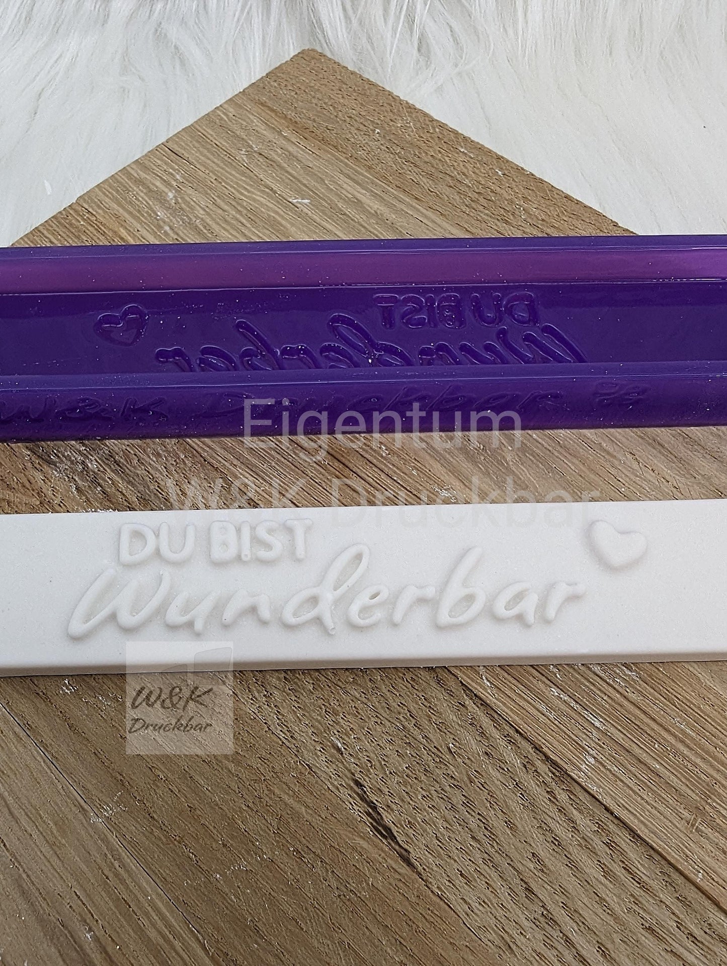 Klötzchen Gießform / DU BIST Wunderbar / Silikonform für Klötzchen /160x22x8 mm / Silikon Klötzchen Gießform /Gießform Klötzchen
