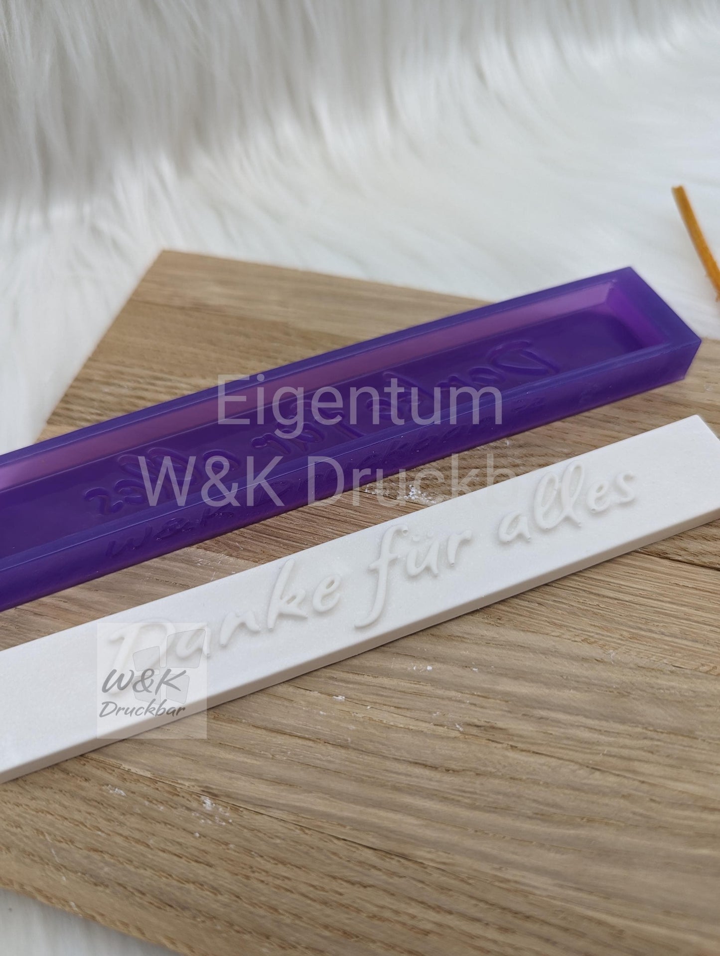Klötzchen Gießform / Danke für alles / Silikonform für Klötzchen /160x22x8 mm / Silikon Klötzchen Gießform /Gießform Klötzchen