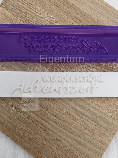 Klötzchen Gießform / WUNDERSCHÖNE Adventszeit / Silikonform für Klötzchen /160x22x8 mm / Silikon Klötzchen Gießform /Gießform Klötzchen