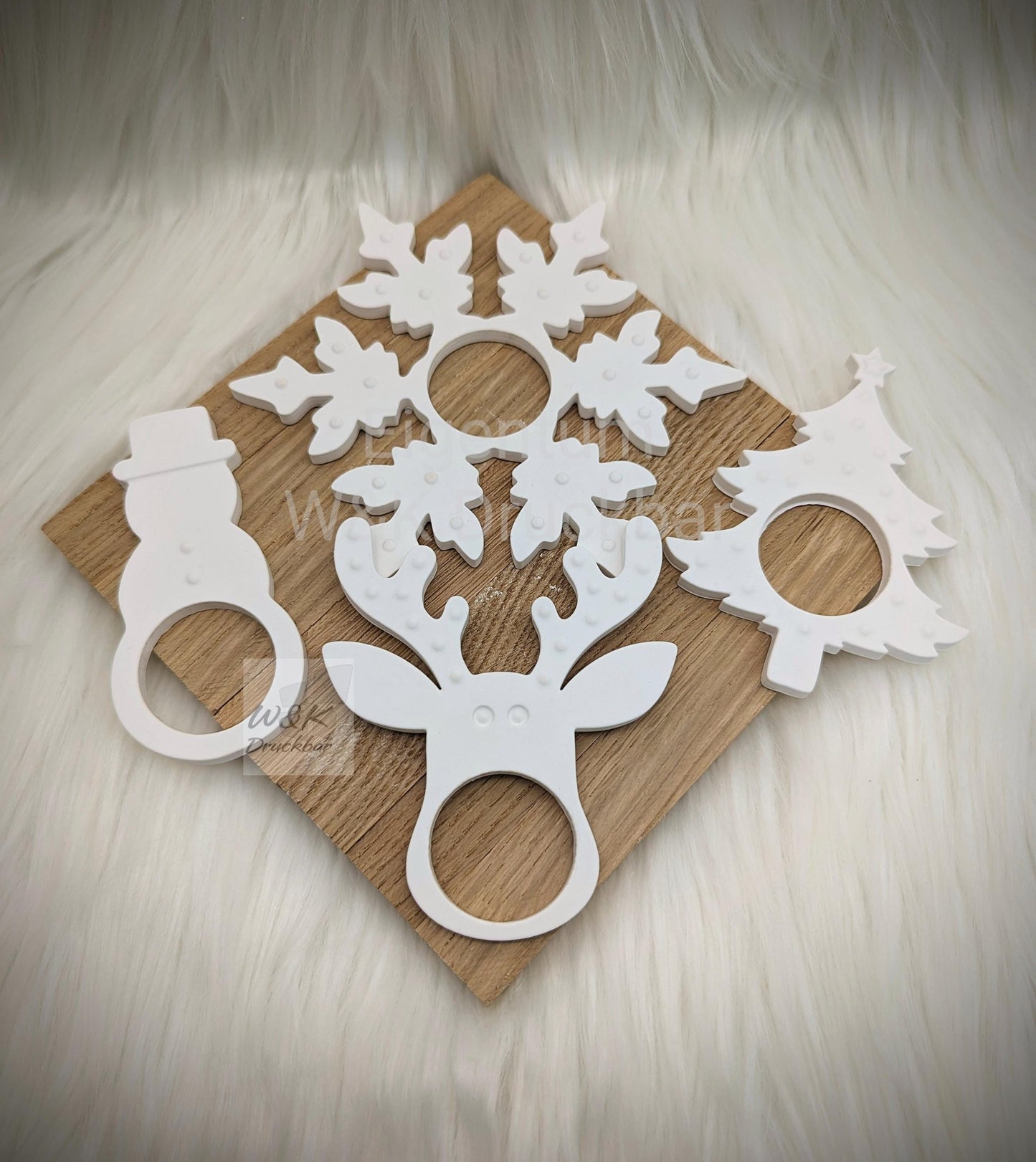 Silikonform Schneemann als Schokokugel-Display / Serviettenring / Serviettenhalter / Weihnachten / Raysin