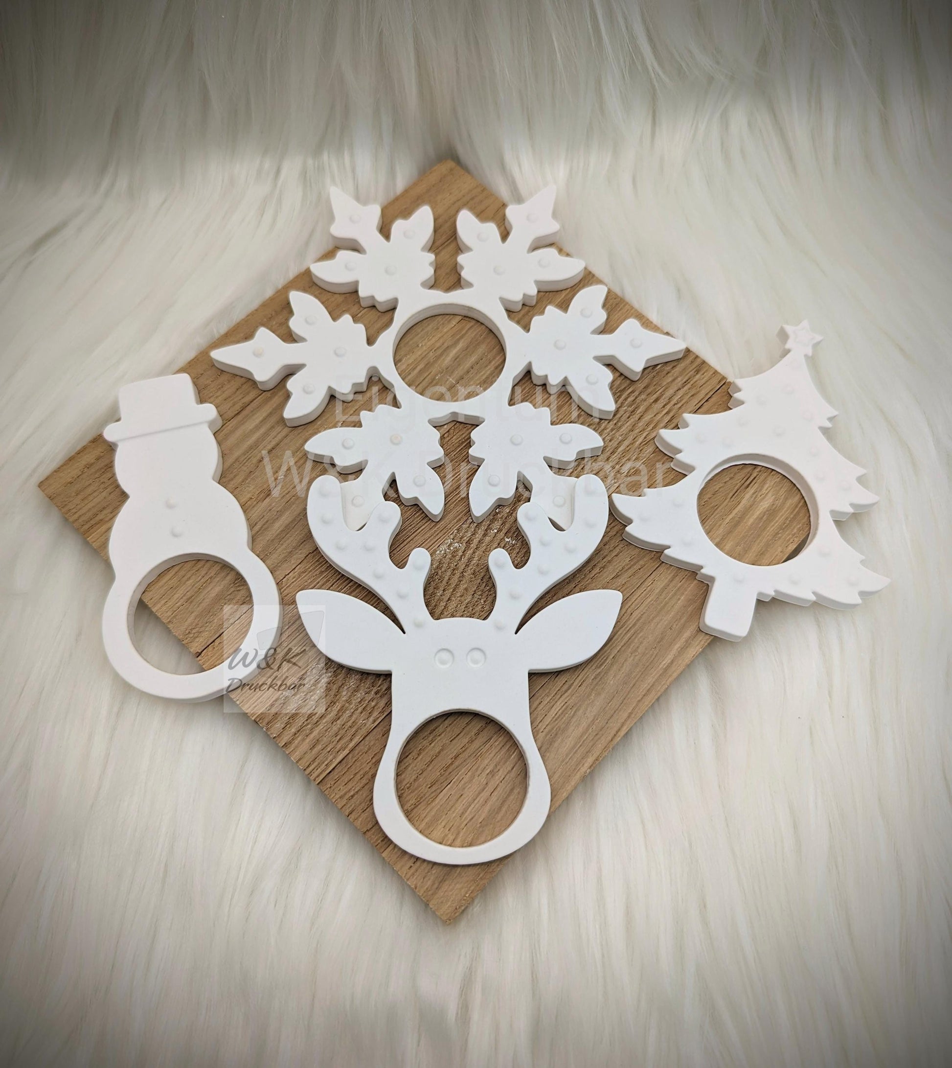 Silikonform Schneemann als Schokokugel-Display / Serviettenring / Serviettenhalter / Weihnachten / Raysin