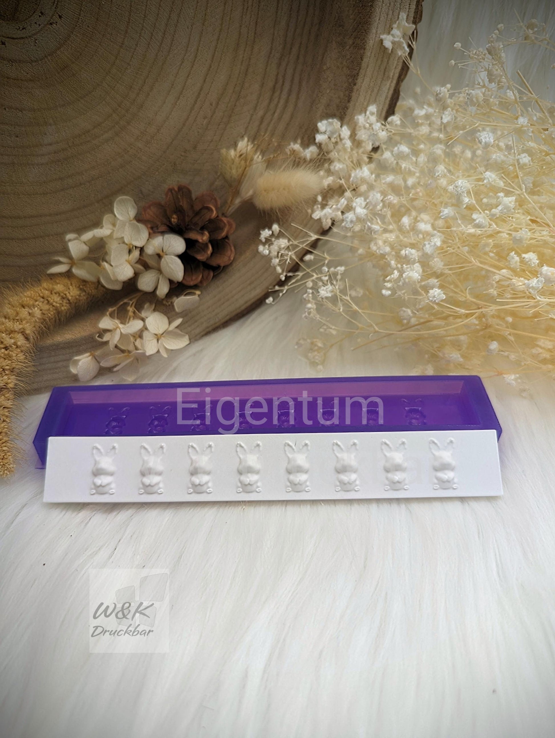 Klötzchen Gießform / 3D-Häschen / Silikonform für Klötzchen / 160x22x8 mm / Silikon Klötzchen Gießform /Gießform Klötzchen