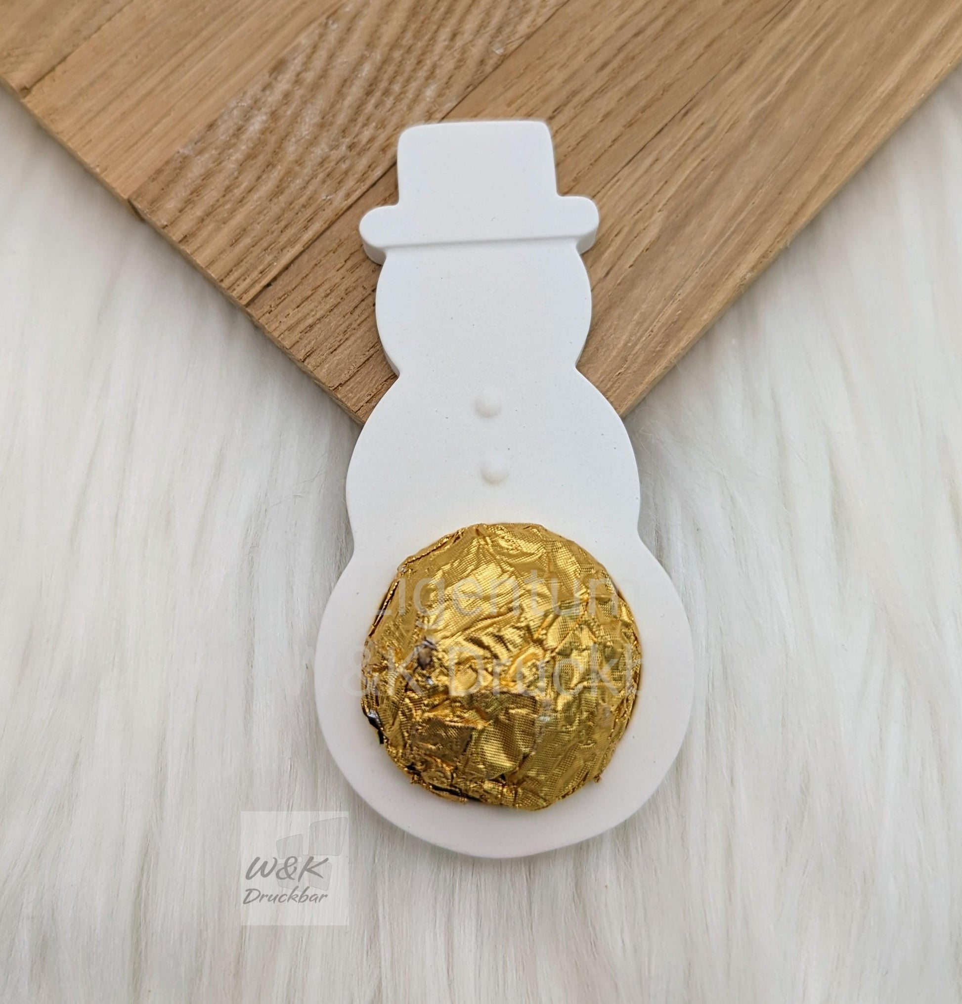 Silikonform Schneemann als Schokokugel-Display / Serviettenring / Serviettenhalter / Weihnachten / Raysin