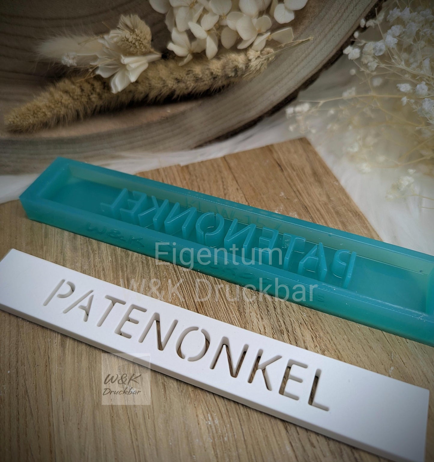 Klötzchen Gießform / PATENONKEL / Silikonform für Klötzchen / 160x22x8 mm / Silikon Klötzchen Gießform / Gießform Klötzchen