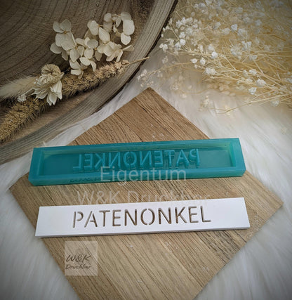 Klötzchen Gießform / PATENONKEL / Silikonform für Klötzchen / 160x22x8 mm / Silikon Klötzchen Gießform / Gießform Klötzchen