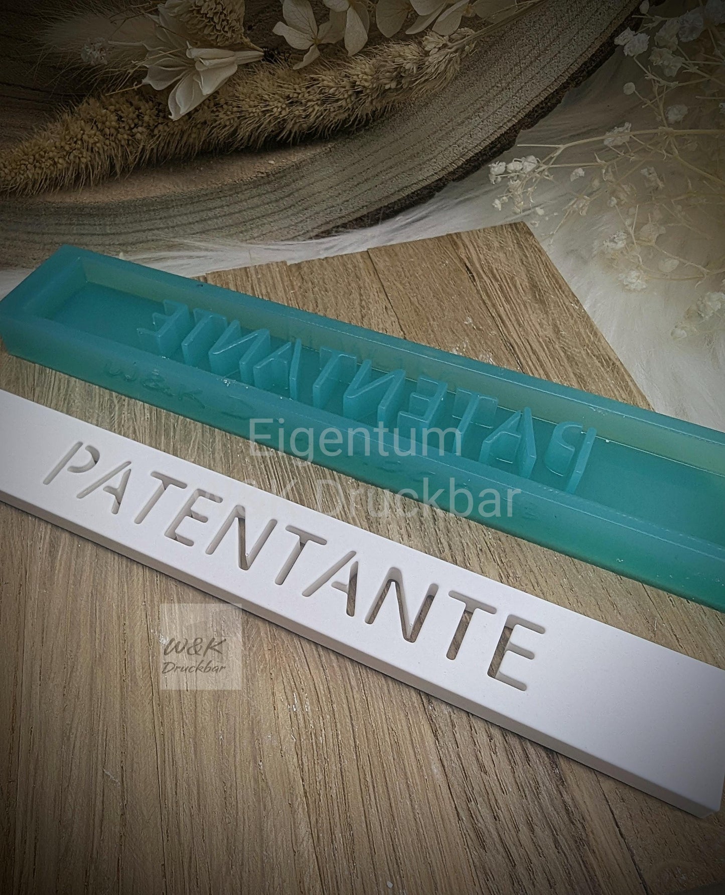 Klötzchen Gießform / PATENTANTE / Silikonform für Klötzchen / 160x22x8 mm / Silikon Klötzchen Gießform / Gießform Klötzchen