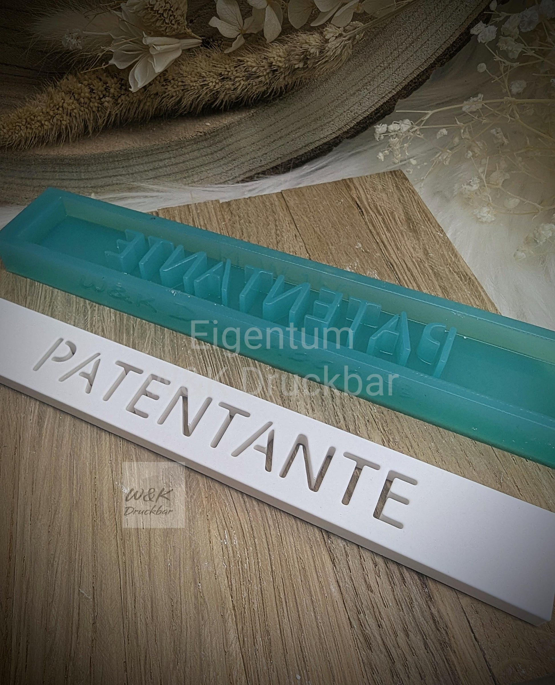 Klötzchen Gießform / PATENTANTE / Silikonform für Klötzchen / 160x22x8 mm / Silikon Klötzchen Gießform / Gießform Klötzchen