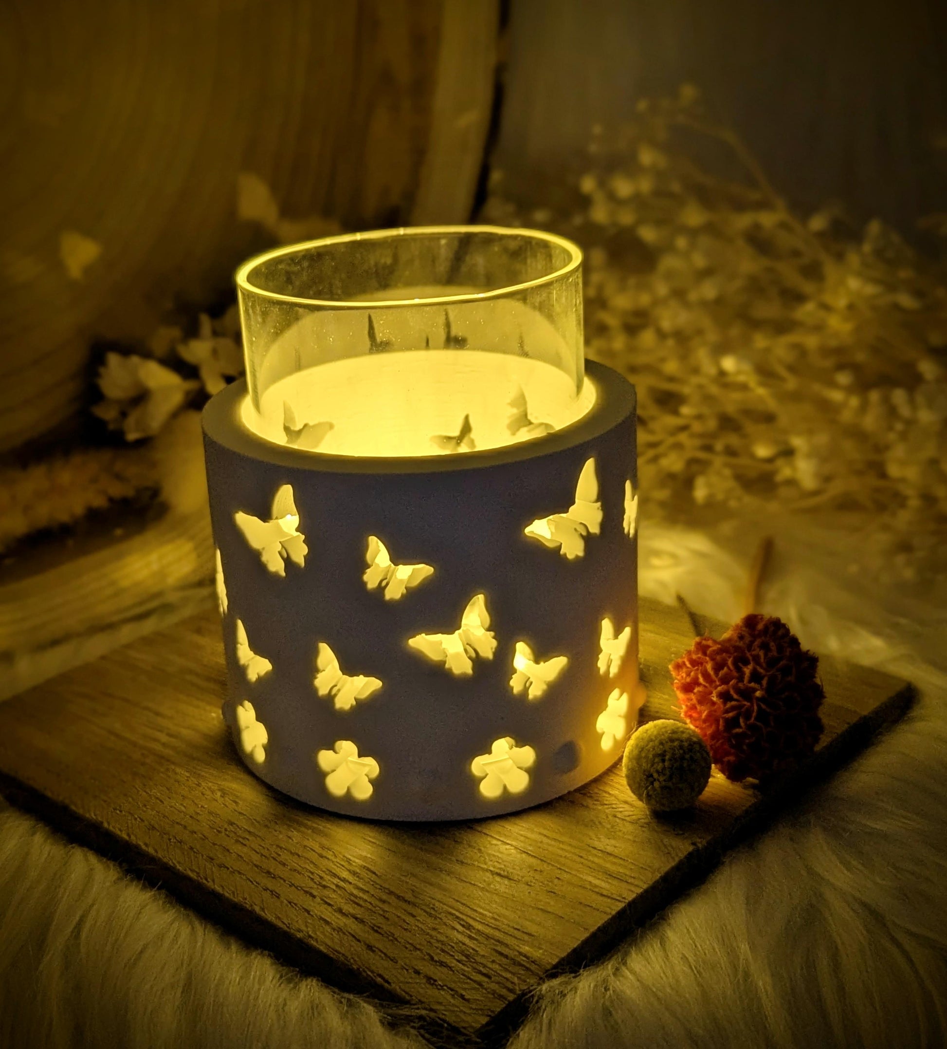Silikonform für Lichtkranz V3/ Frühling / Schmetterling / Blumen / V3 / Lichthaus / mit Boden / Raysin / Silikonform