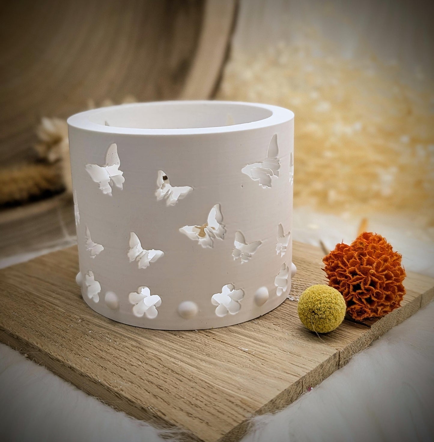 Silikonform für Lichtkranz V3/ Frühling / Schmetterling / Blumen / V3 / Lichthaus / mit Boden / Raysin / Silikonform
