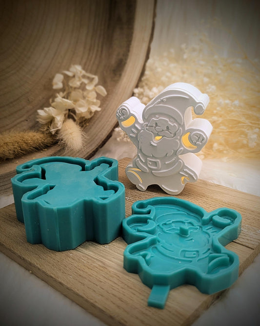 Silikonform für Leuchtfigur fröhlicher Weihnachtsmann / Nikolaus / Santa Claus / Raysin / Silikonform