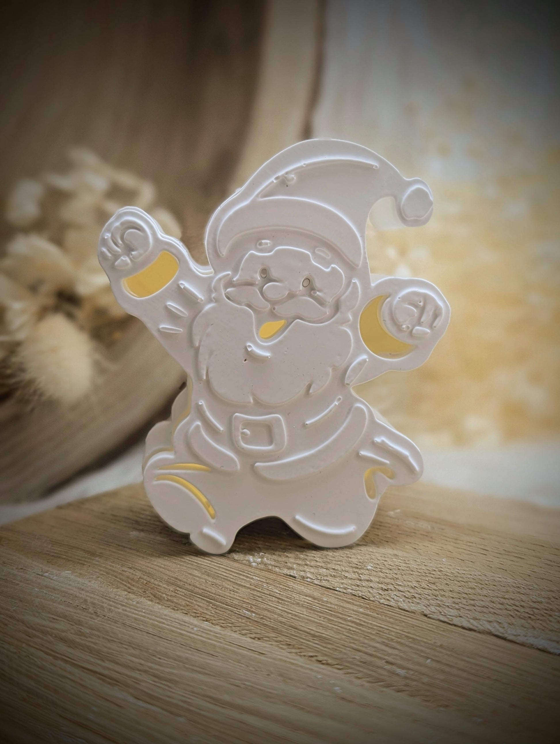 Silikonform für Leuchtfigur fröhlicher Weihnachtsmann / Nikolaus / Santa Claus / Raysin / Silikonform