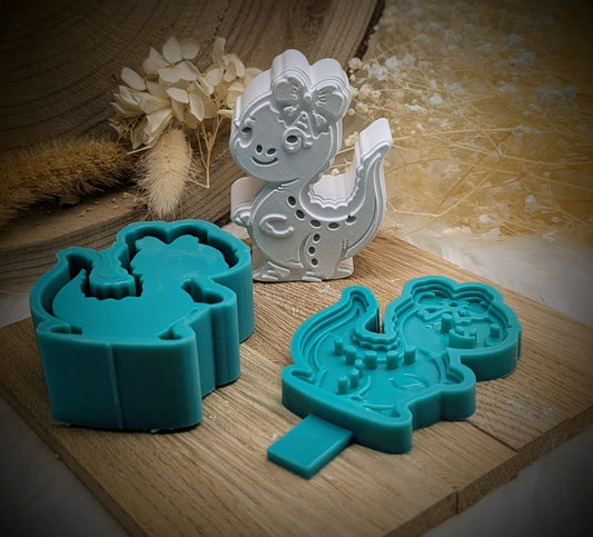 Silikonform für Leuchtfigur Dino Dame / Dino / Dinosaurier / Raysin / Silikonform