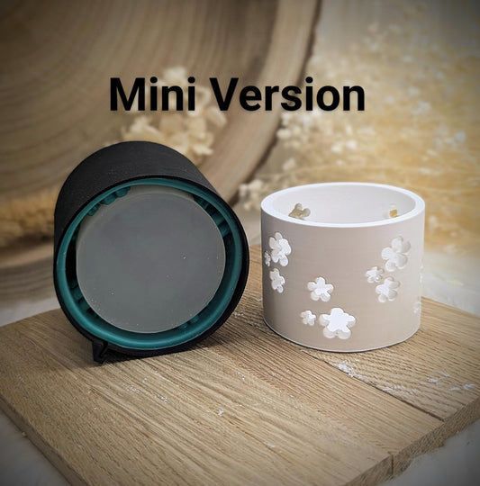 Silikonform für MINI Lichtkranz V3/ Blümchen / Schmetterling / Blumen / V3 MINI / Lichthaus / mit Boden / Raysin / Silikonform