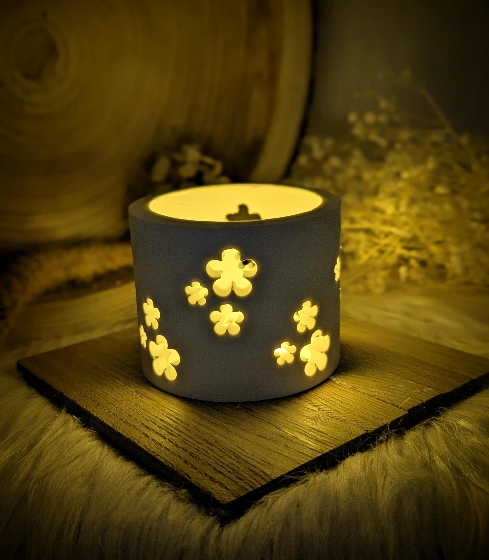 Silikonform für Lichtkranz V3/ Blümchen / Blumen / V3 / Lichthaus / mit Boden / Raysin / Silikonform