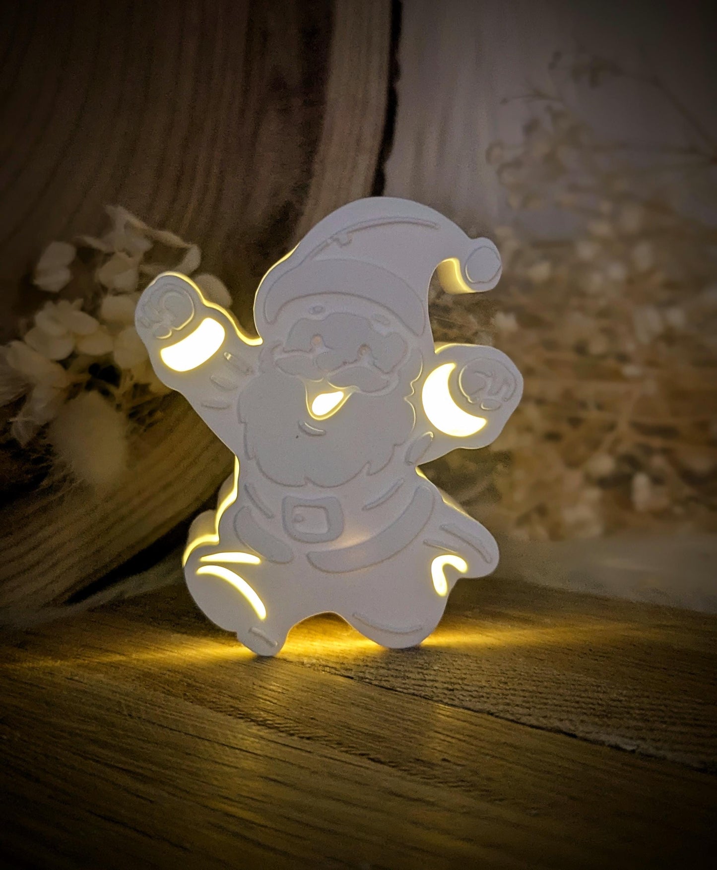 Silikonform für Leuchtfigur fröhlicher Weihnachtsmann / Nikolaus / Santa Claus / Raysin / Silikonform