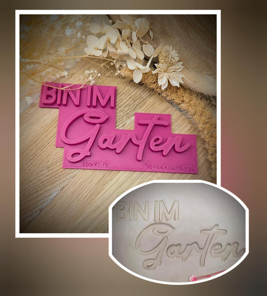 Keramikstempel / Tonstempel / Töpferstempel / Bin im Garten