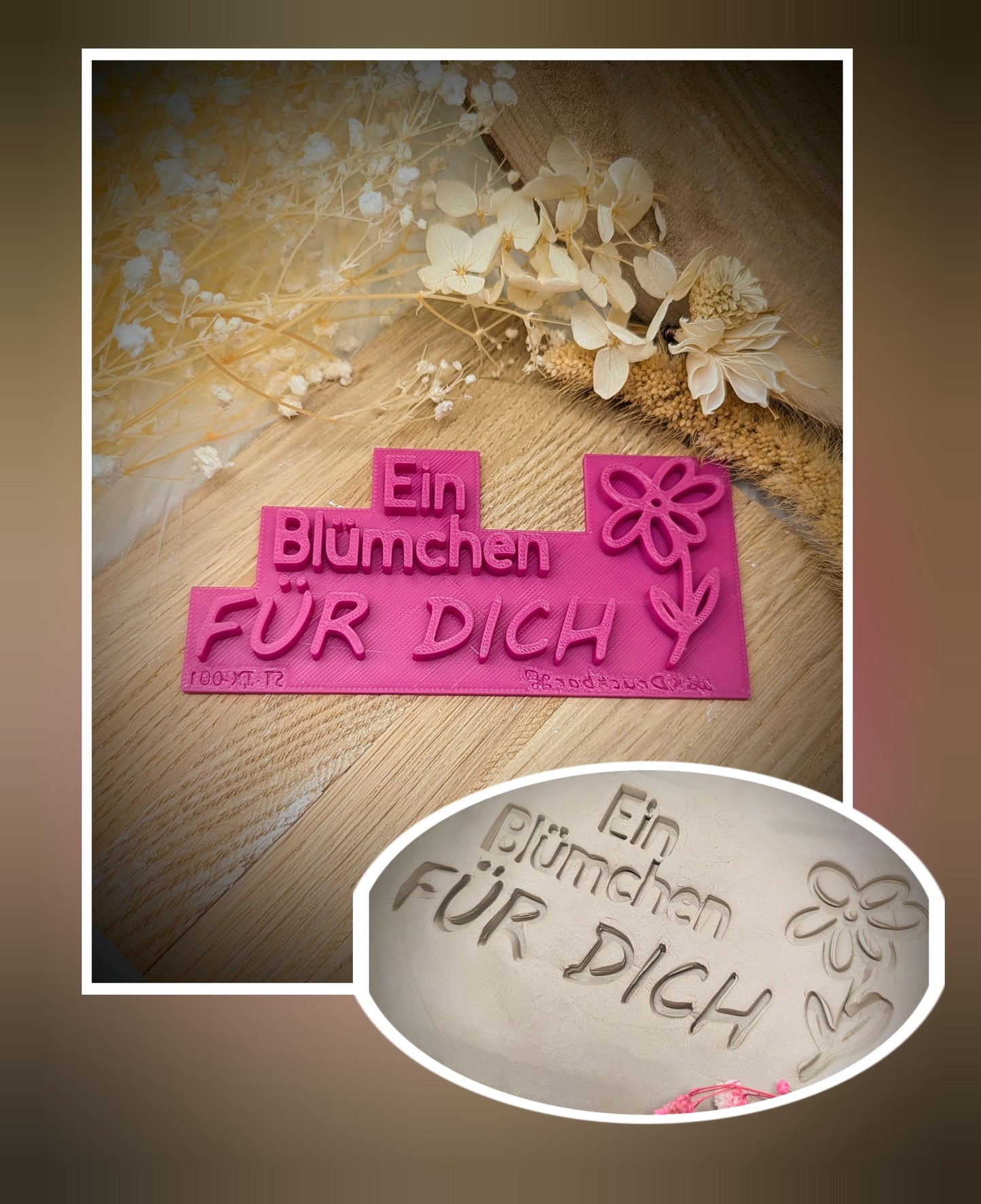 Keramikstempel / Ein Blümchen für dich / Tonstempel / Töpferstempel