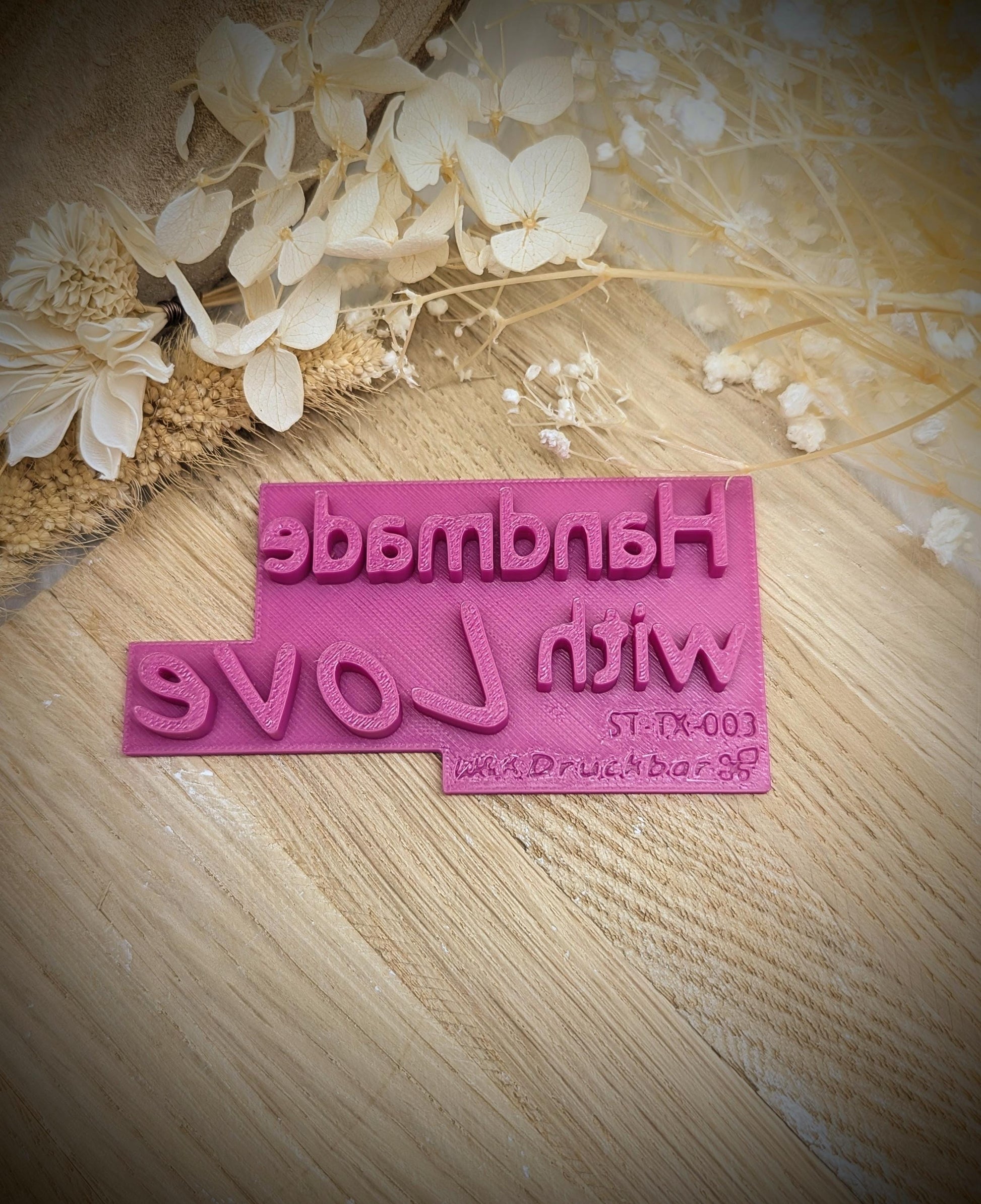 Keramikstempel / Handmade with Love / Tonstempel / Töpferstempel