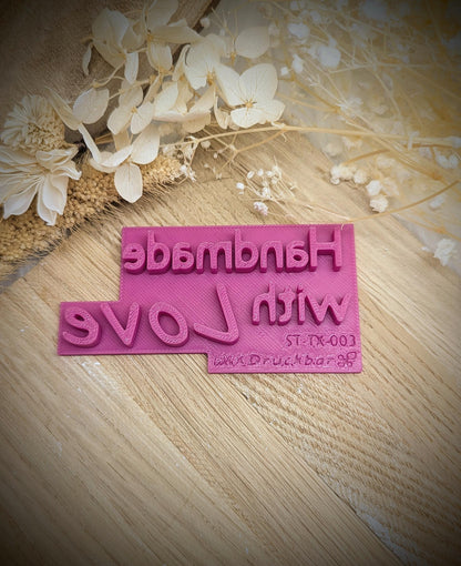 Keramikstempel / Handmade with Love / Tonstempel / Töpferstempel